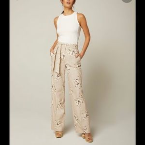 High waisted wide leg pants
